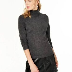 Lauren Ralph Lauren Cashmere Charcoal Turtleneck Sweater